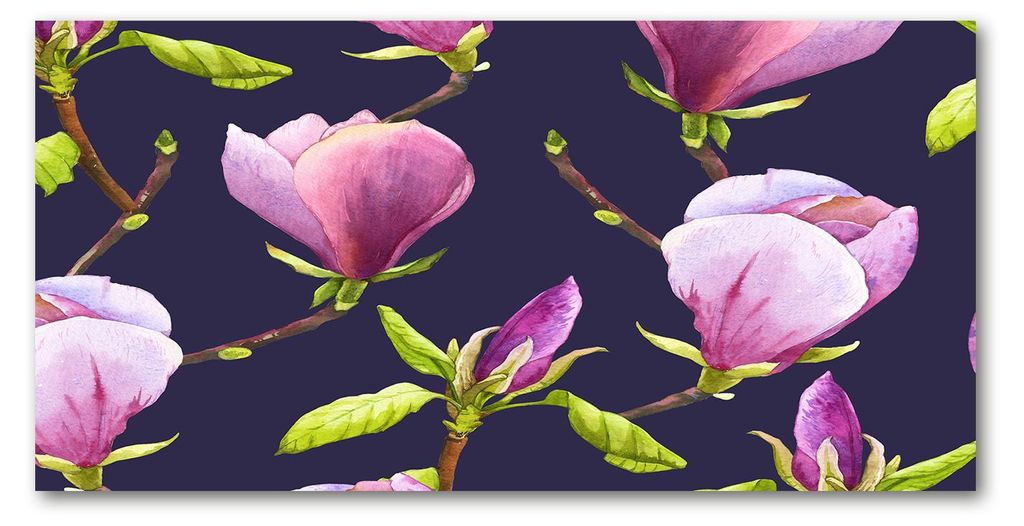 Tulup Leinwandbild -100x50 cm - Wandkunst - Drucke auf Leinwand - Leinwanddruck - Blumen & Pflanzen - Rosa - Magnolie