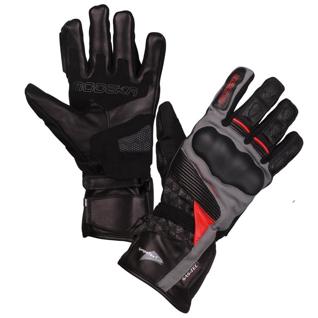 Modeka Panamericana Motorradhandschuhe, schwarz/rot, 8