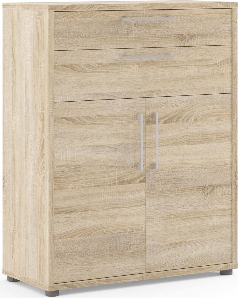 Kommode Jemima, Wohnzimmerbuffet, Wohnzimmer-Sideboard, Moderne Küchen-Speisekammer, 89x40 h113 cm, Eiche