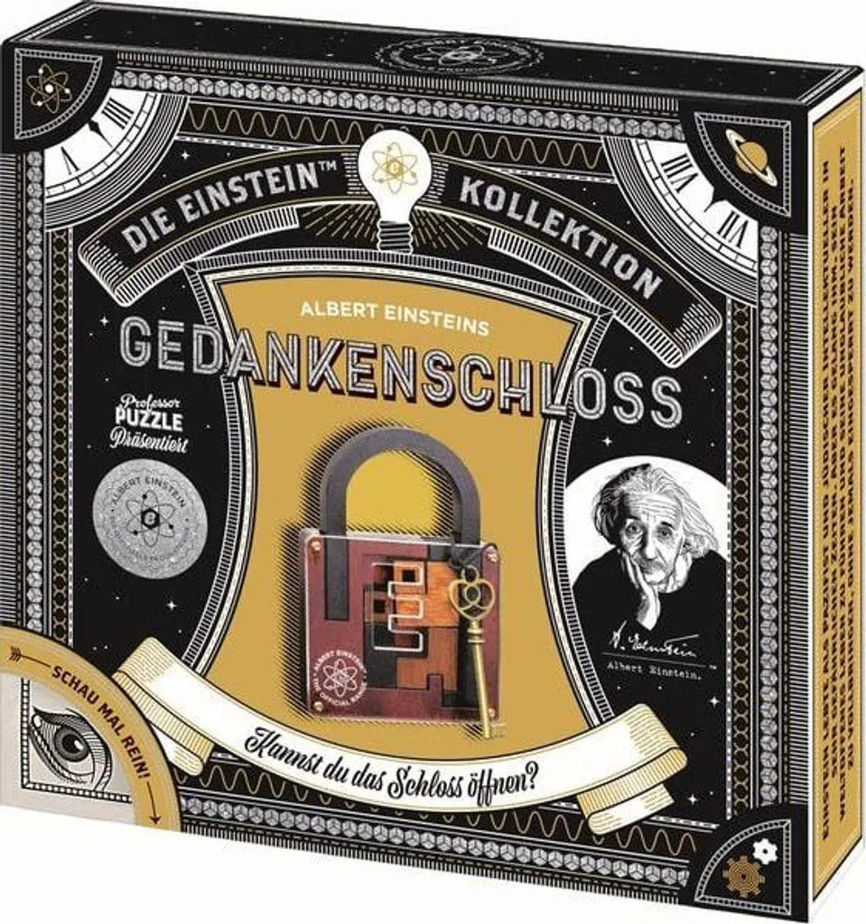 Casse-tête Idéal pour Bureau Albert Einstein Gedankenschloss en Bois