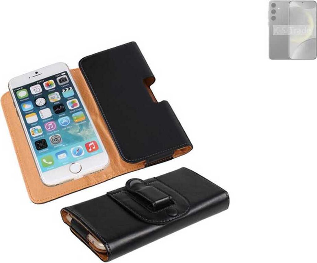 K-S-Trade Schützhülle Handyhülle kompatibel mit Samsung Galaxy S24 Exynos Holster Gürtel Tasche Schutzhülle Handy-Tasche Smartphone Case