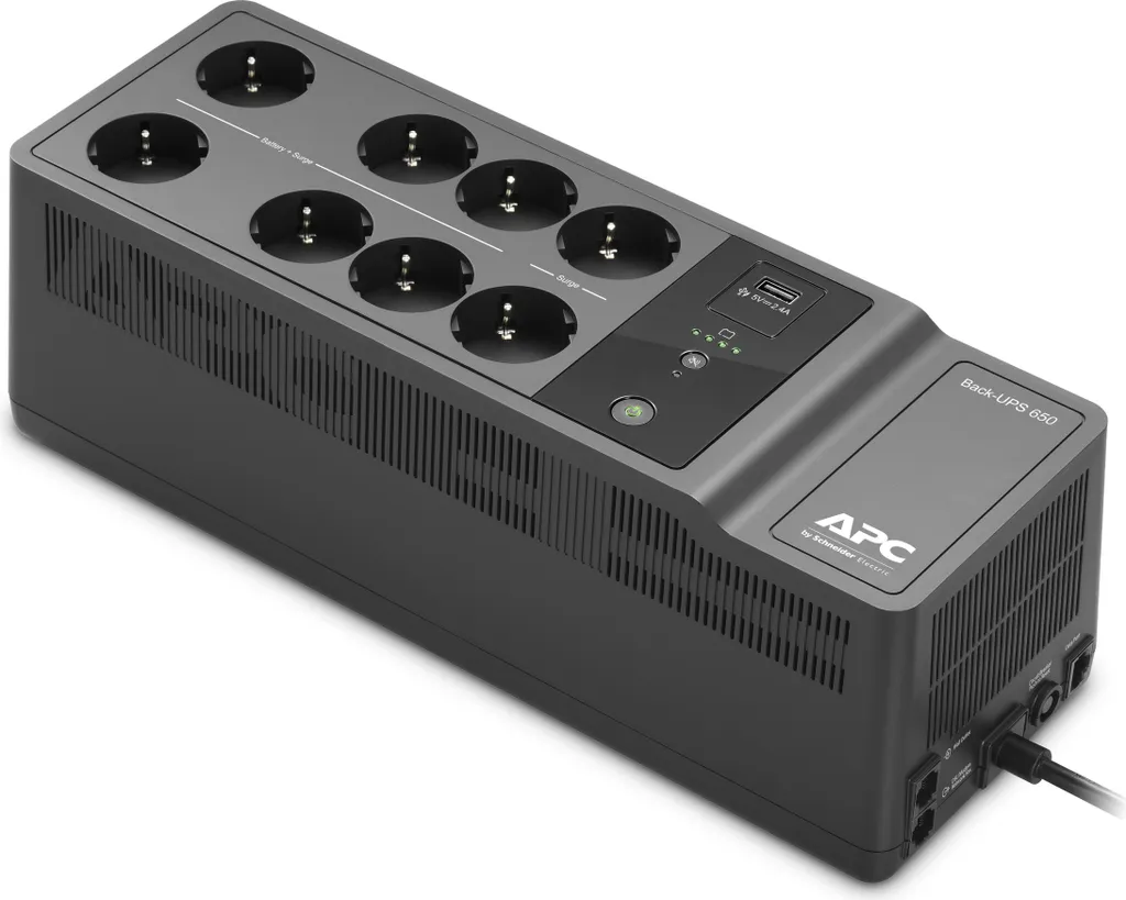 APC Back-UPS BE650G2-GR Onduleur 8 Sorties avec Autonomie et Charge USB