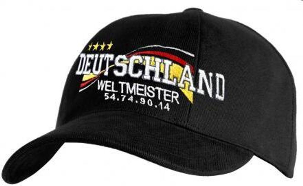 Baseballcap mit Einstickung - DEUTSCHLAND WELTMEISTER 2014 - 68172 schwarz