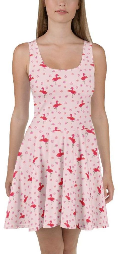 Mr. & Mrs. Panda Damenkleid Flamingo Yoga XS - Rosa - Geschenk, Achtsamkeit, Yogi, Strandkleid, Kleid, Urlaub, Namaste, Minikleid, Ausgestelltes, D...