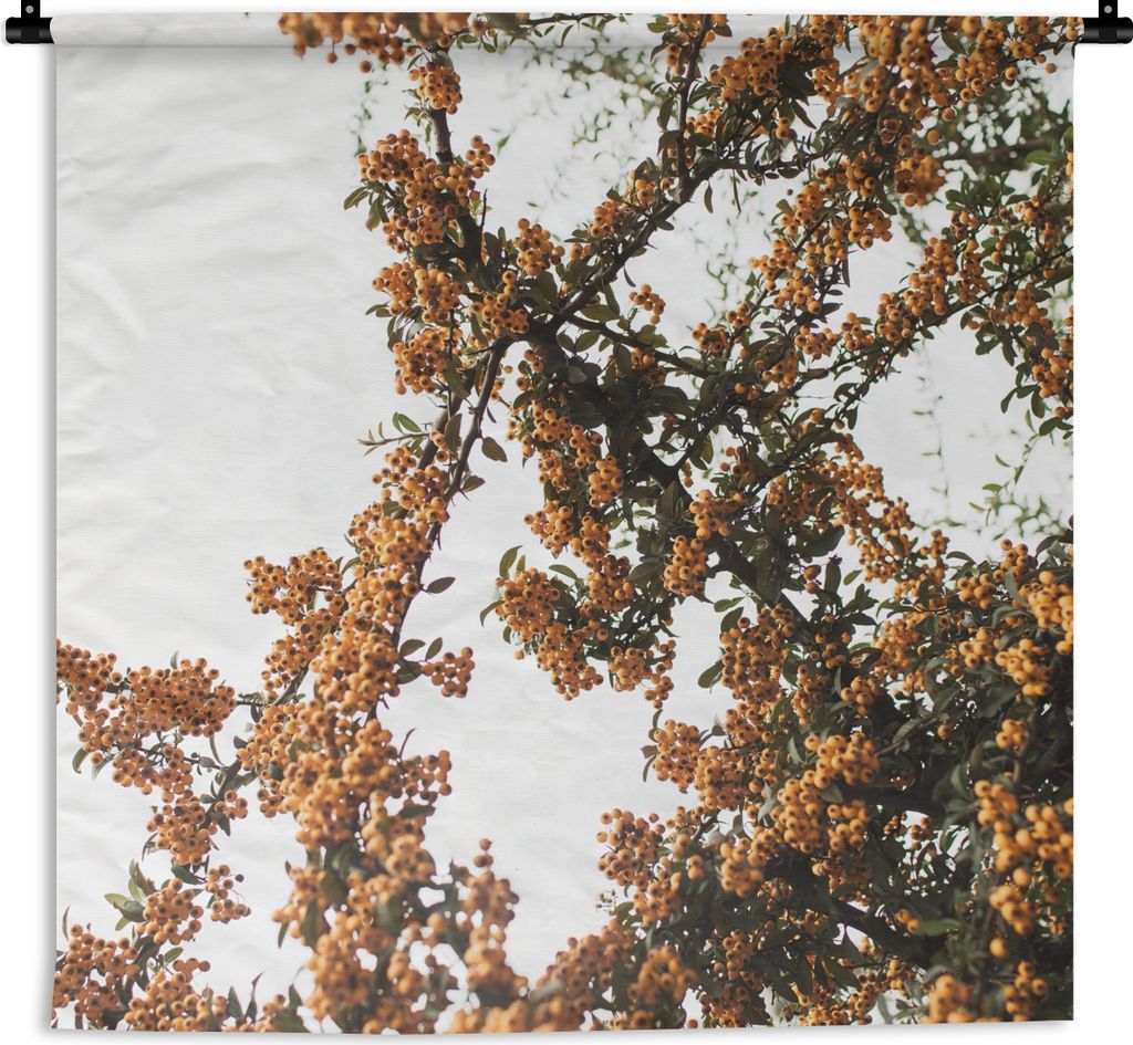 MuchoWow Wandteppich Wandbehang Blumen - Äste - Natur 60x60 cm Tapisserie Dekoration Wandtuch - Dekorationen - Wand Decke