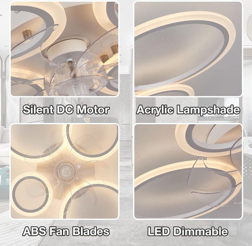 Welikera Deckenventilator Deckenleuchte,Deckenlüfter mit Produktbild 8