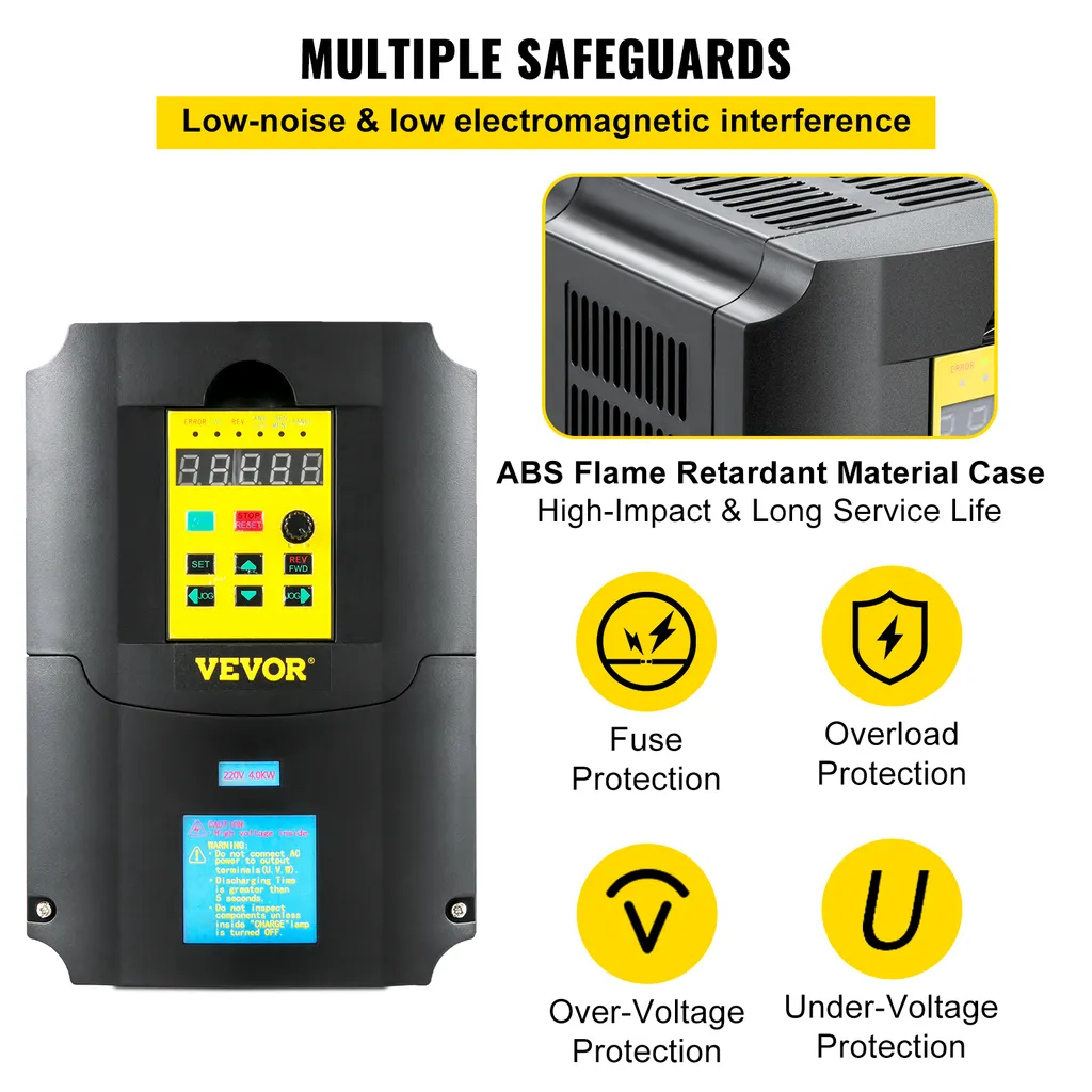 Variateur de Fréquence 220V 4kW : Solution Anti-Surcharge Silencieuse - 4