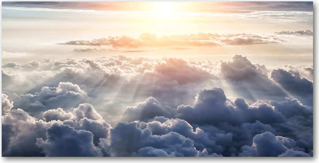 Tulup Leinwandbild - 120x60 cm - Wandkunst - Drucke auf Leinwand - Leinwanddruck - Landschaften - Gelb - Wolken