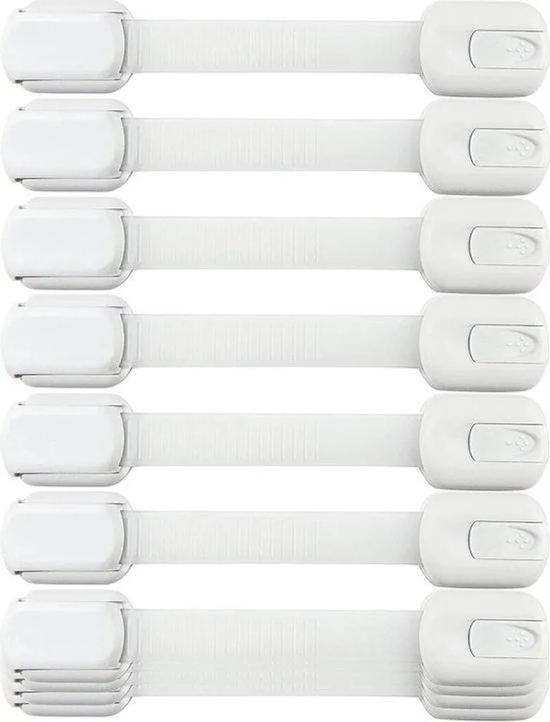 Bloque-placard enfant blanc lot de 10 unités avec fixation adhésive 3M