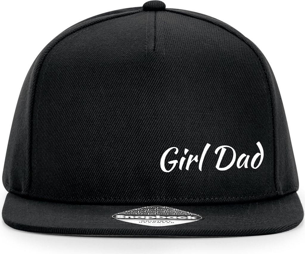 Huuraa Cappy Mütze Girl Dad Schriftzug Black Polyester Snapback Kappe Geschenkidee
