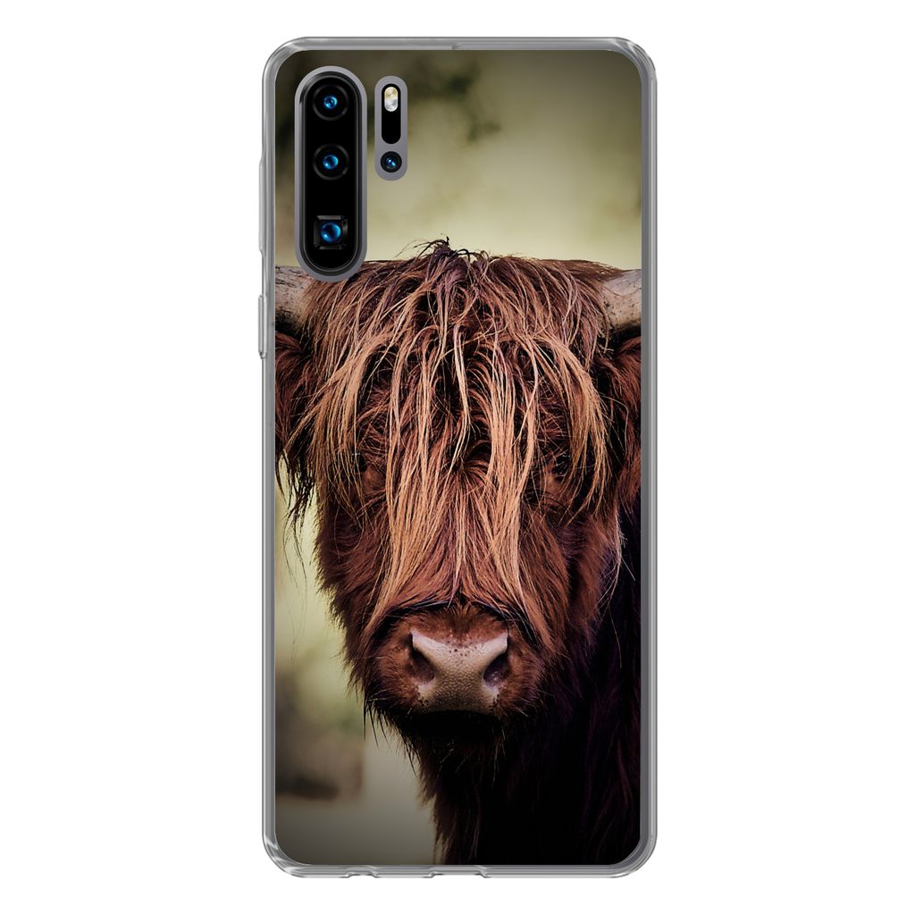 MuchoWow Handyhülle Schutzhülle Hülle für Huawei P30 Pro Schottischer Hochländer - Licht - Porträt - Natur Silikon Softcase Handy Hülle - ...