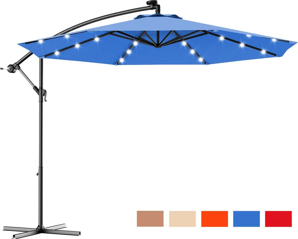Ombrellone a Sbalzo LED per Piscina Costway: Shadow & Light 2026
