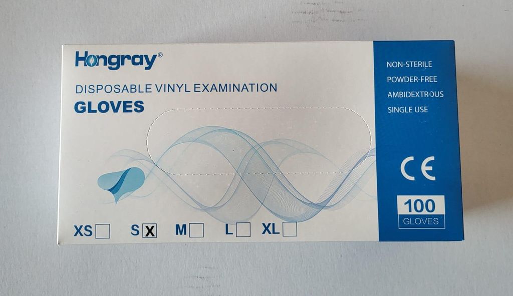 Rękawiczki Rękawice Winylowe Transparentne HONGRAY 100 szt Zdjęcie produktu 