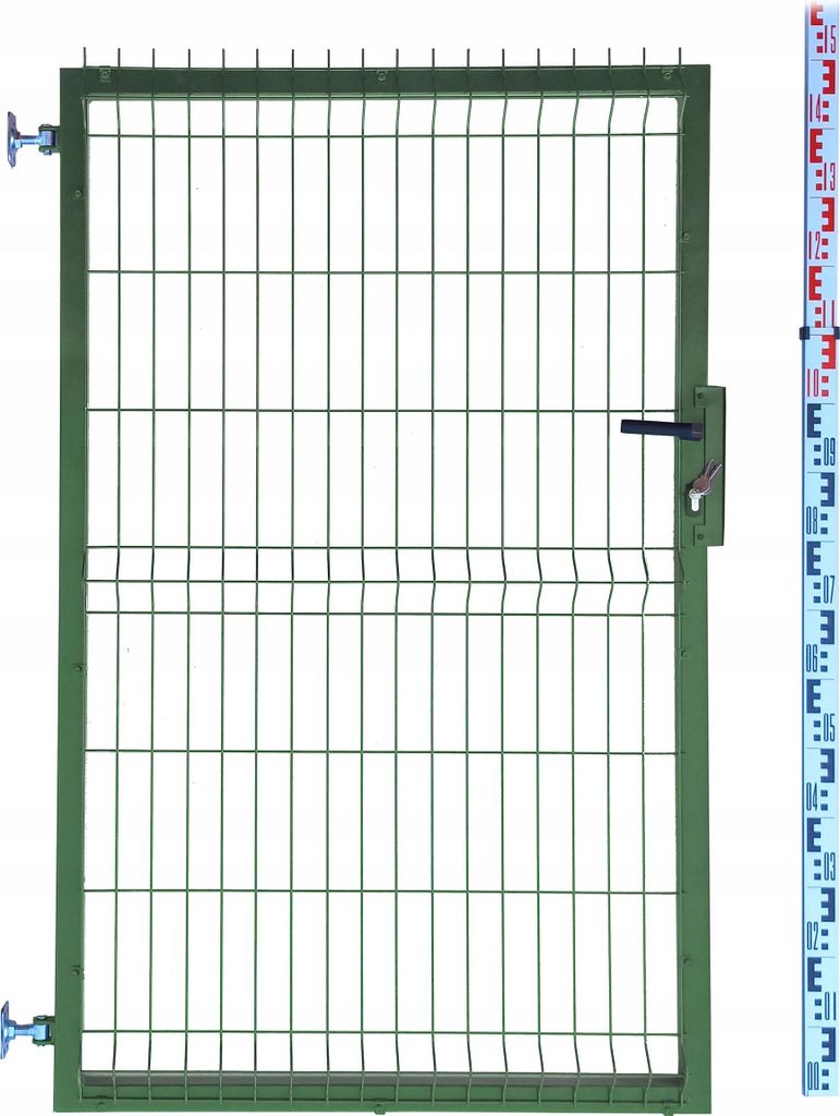 GARTENTOR 150 cm grün Einstabmatten 3D RAL6005 Zaun 153 cm Gartentür Zauntor Einzeltor Tür Doppelstabmatten
