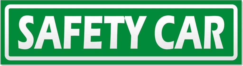 Safety Car invertiert Magnetschild Schild magnetisch