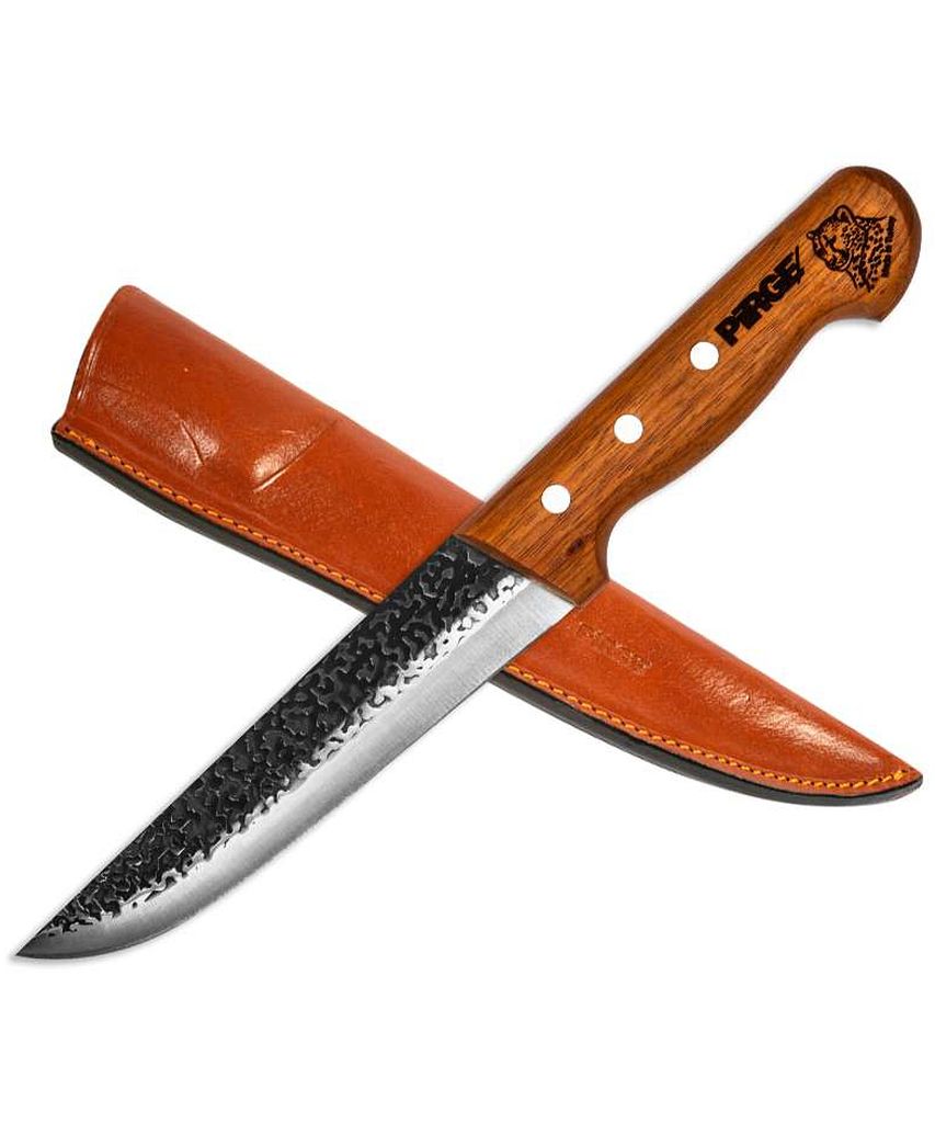 Pirge Elite Handgeschmiedet Schlachtermesser mit Lederscheide 16.5 cm Metzgermesser