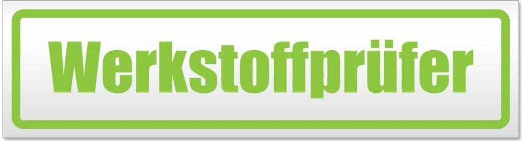 Kiwistar Werkstoffprüfer Magnetschild Schild magnetisch - 45cm Lindgrün - Magnetfolie für Auto PKW Kfz