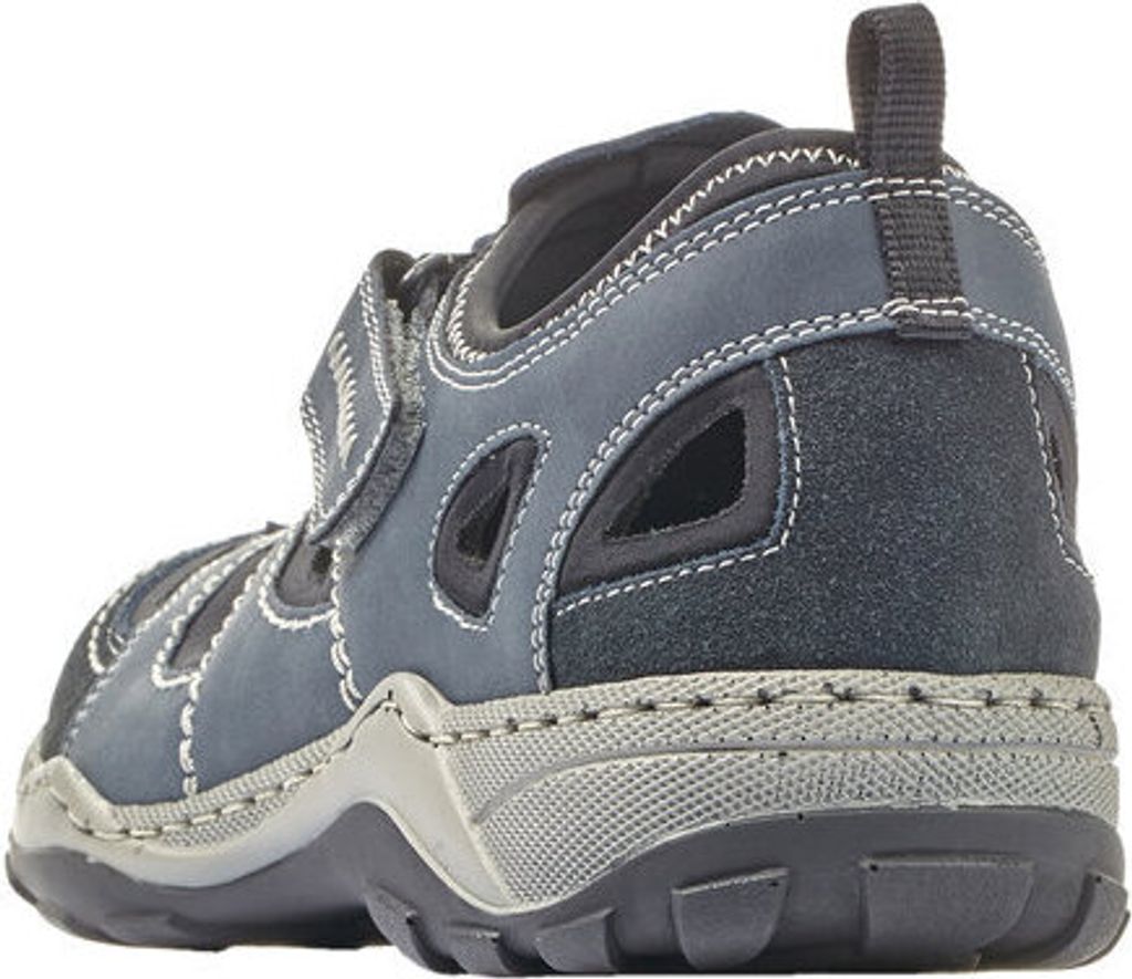 Rieker Herren Klett Halbschuh durchbrochen dunkelblau 44 Produktbild 71