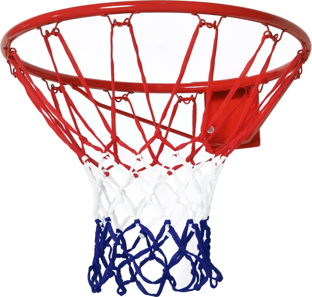 Panier de Basket Mural Extérieur Résistant en Acier Rouge Diamètre 46 cm