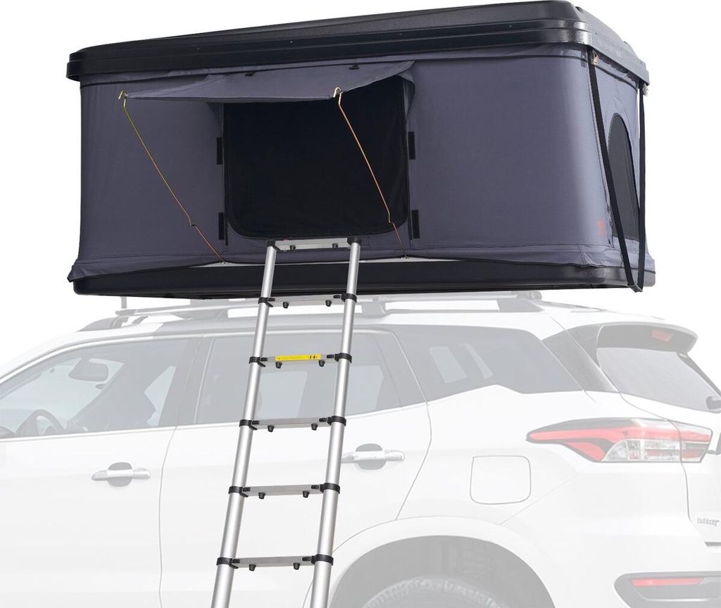 Rooftop Tent Hard Shell 2-3 Person Waterproof for Jeep SUV Truck w/ Ladder