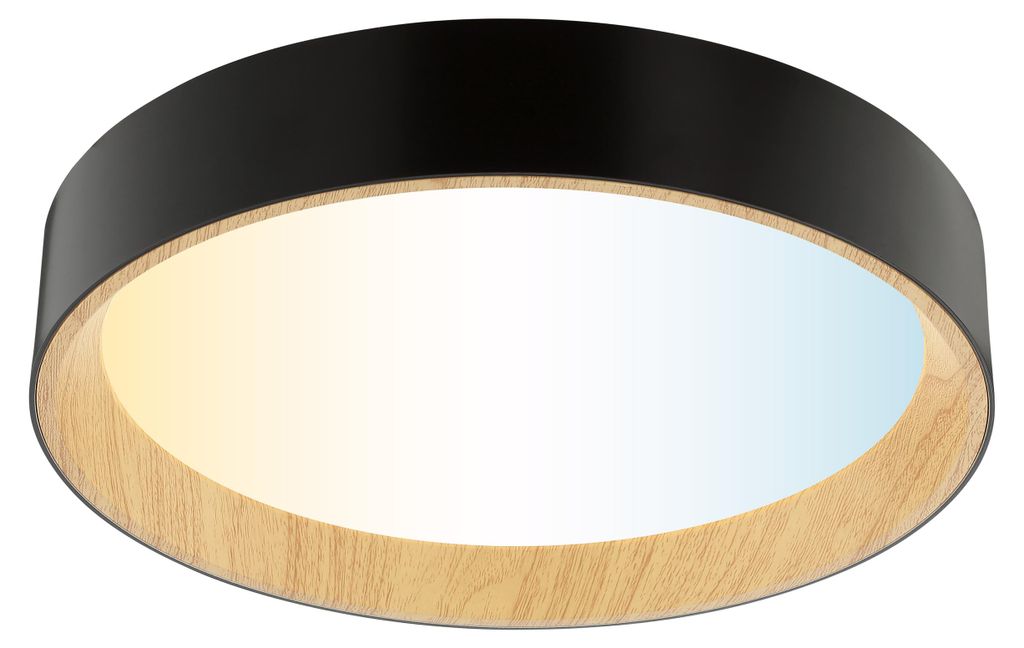 Brilliant G81090/76 Larios Deckenleuchte LED 39cm Metall/Kunststoff holz hell/schwarz LED integriert