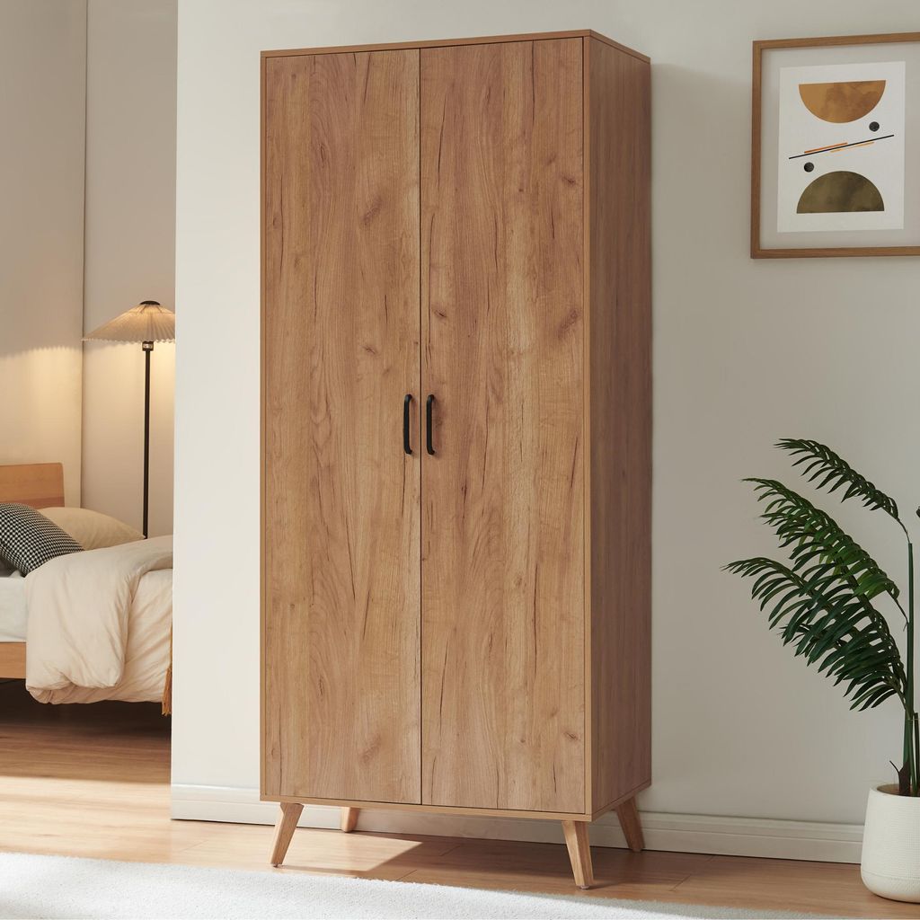 Kledingkast 'Norg', 191 x 80 x 52 cm, met 2 deuren, 1 Productafbeelding 