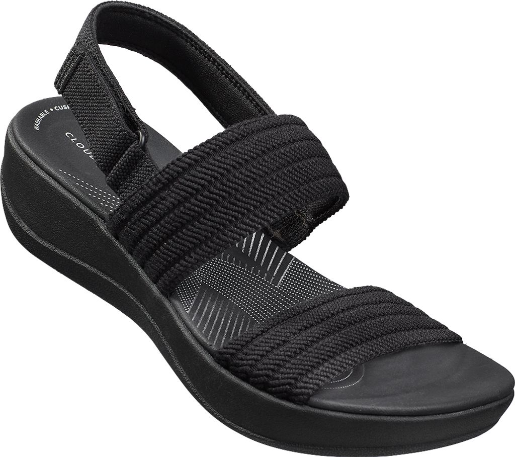 Clarks Damen Sandale, praktisch mit elastischen Riemchen und Klettverschluss