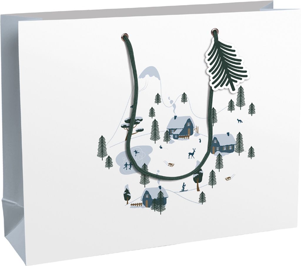 Clairefontaine Weihnachts-Geschenktüte "Winter" mittel