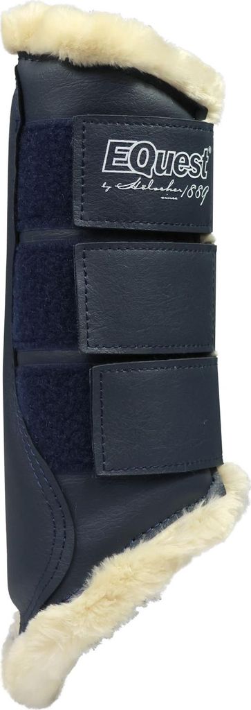 EQuest Softgamasche für Pferde, 2er Set - Navy/Natur, XL