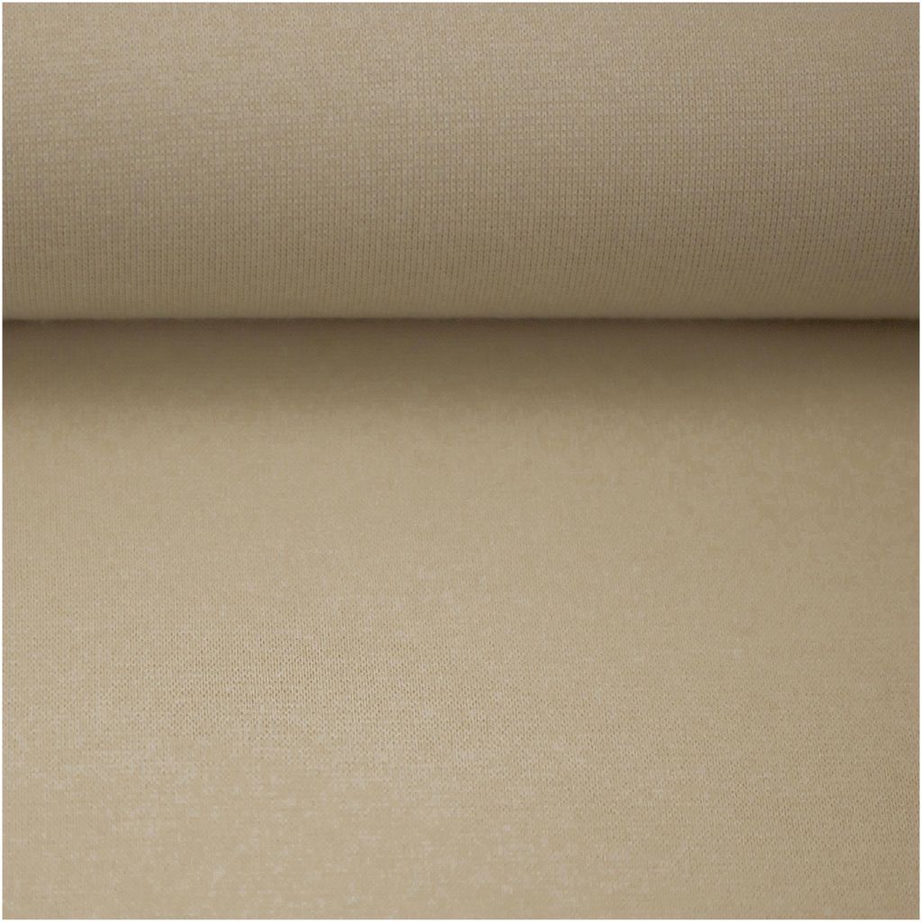 Bündchenstoff Schlauchware 50(100)cm extrabreit Meterware ab 25cm Jersey Oeko-Tex hellbeige