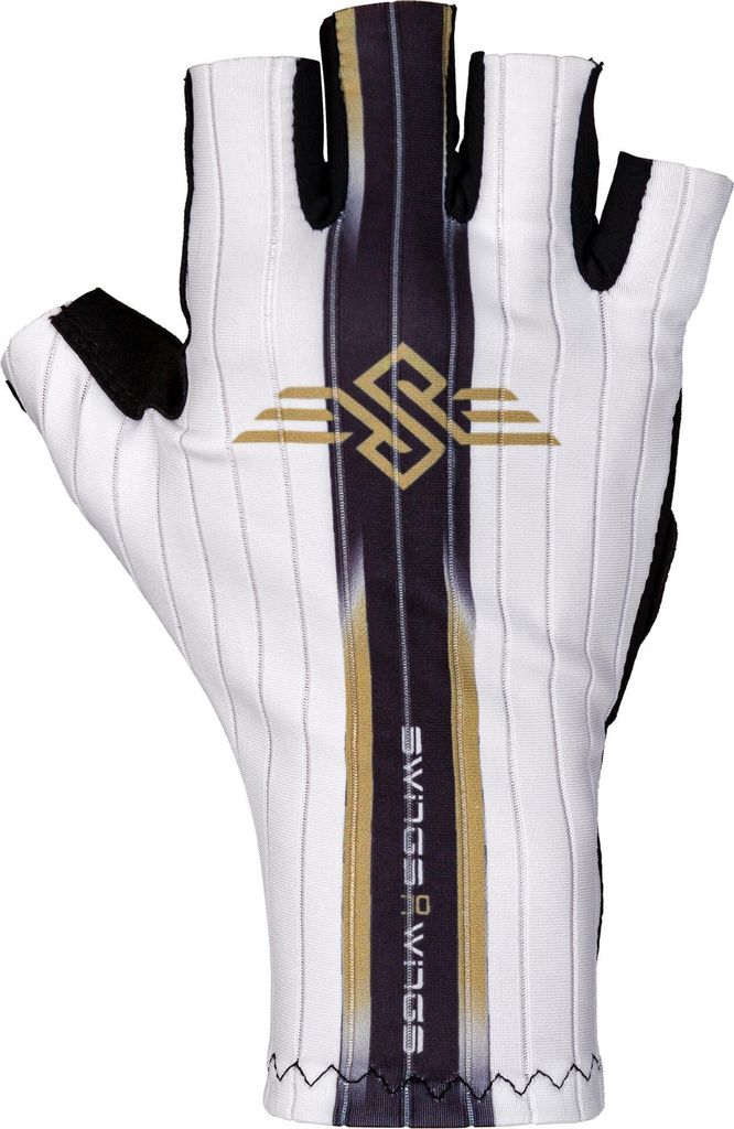 Swings Race Aero Handschuhe in weiß für Speedskating – Leichte Elasthan Wettkampf-Handschuhe mit gepolsterter Mikrofaser-Handfläche & Finger-S...