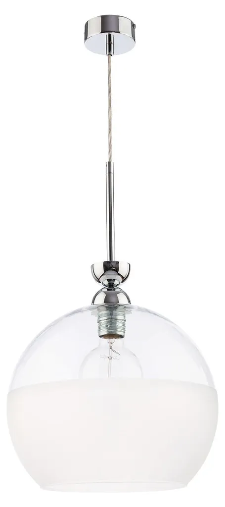 Suspension moderne pour salle à manger VIX Jupiter, verre et chrome