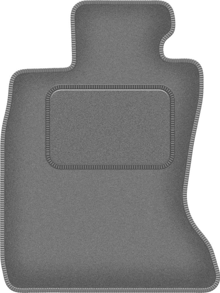 Fahrerfußmatte Velours graphit passend für BMW 7 F01 (2008-2015, xDrive) – mit Befestigungen – passgenau