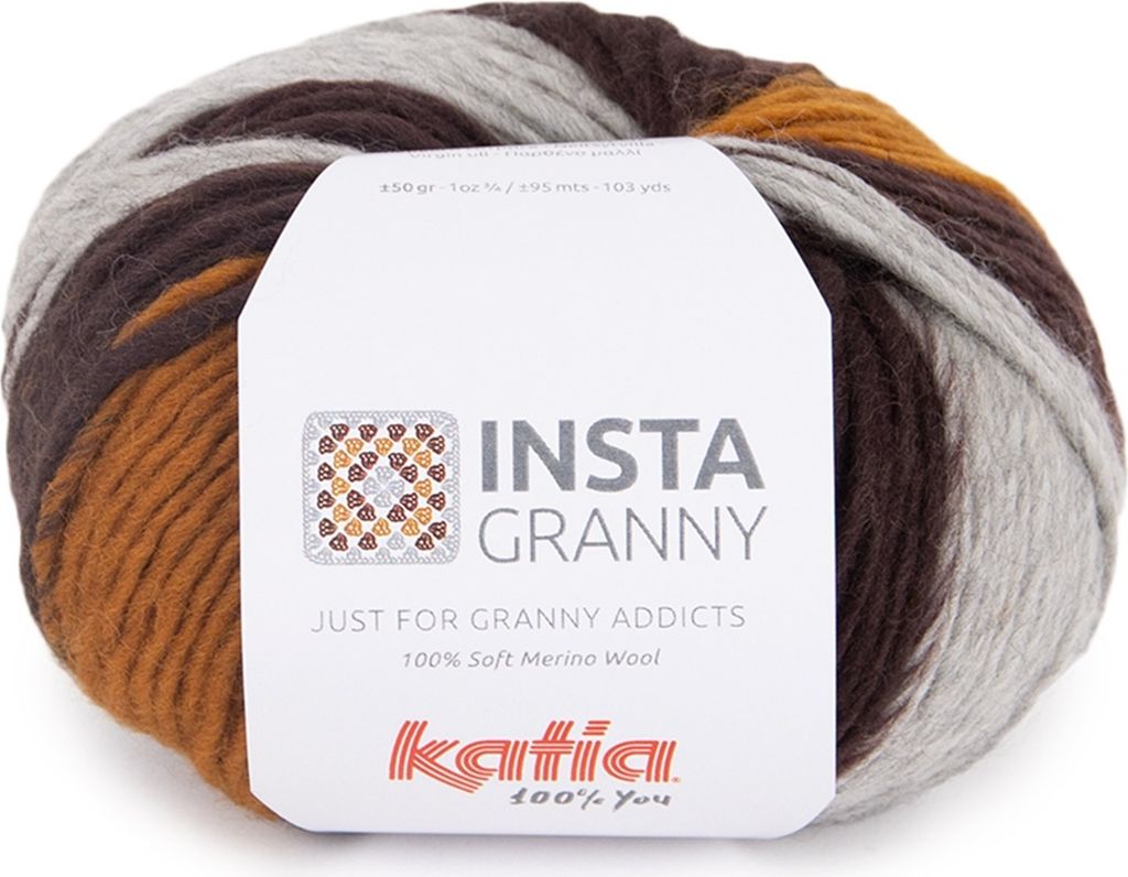 50 gr. Katia Instagranny für Granny Squares aus 100 % Wolle (108)...