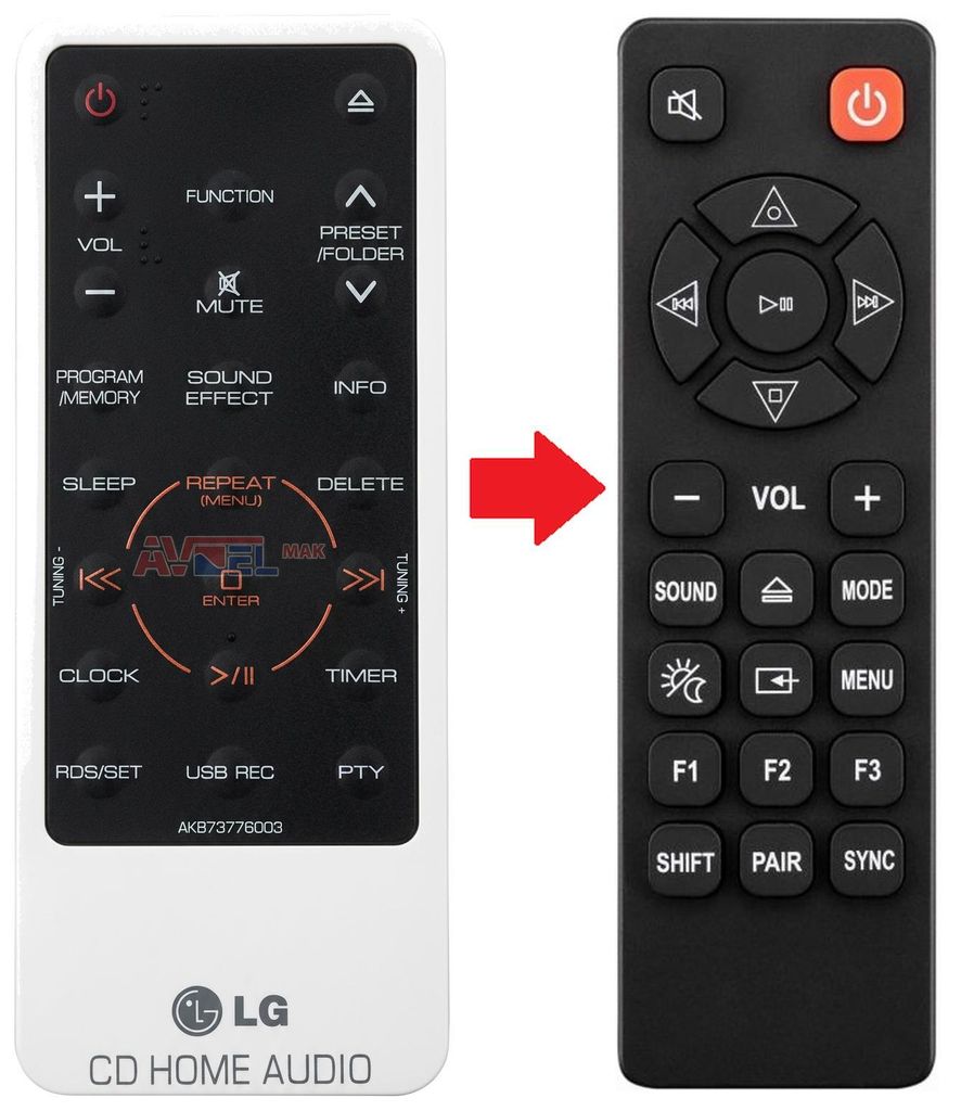 Ersatz Fernbedienung für LG AKB73776003