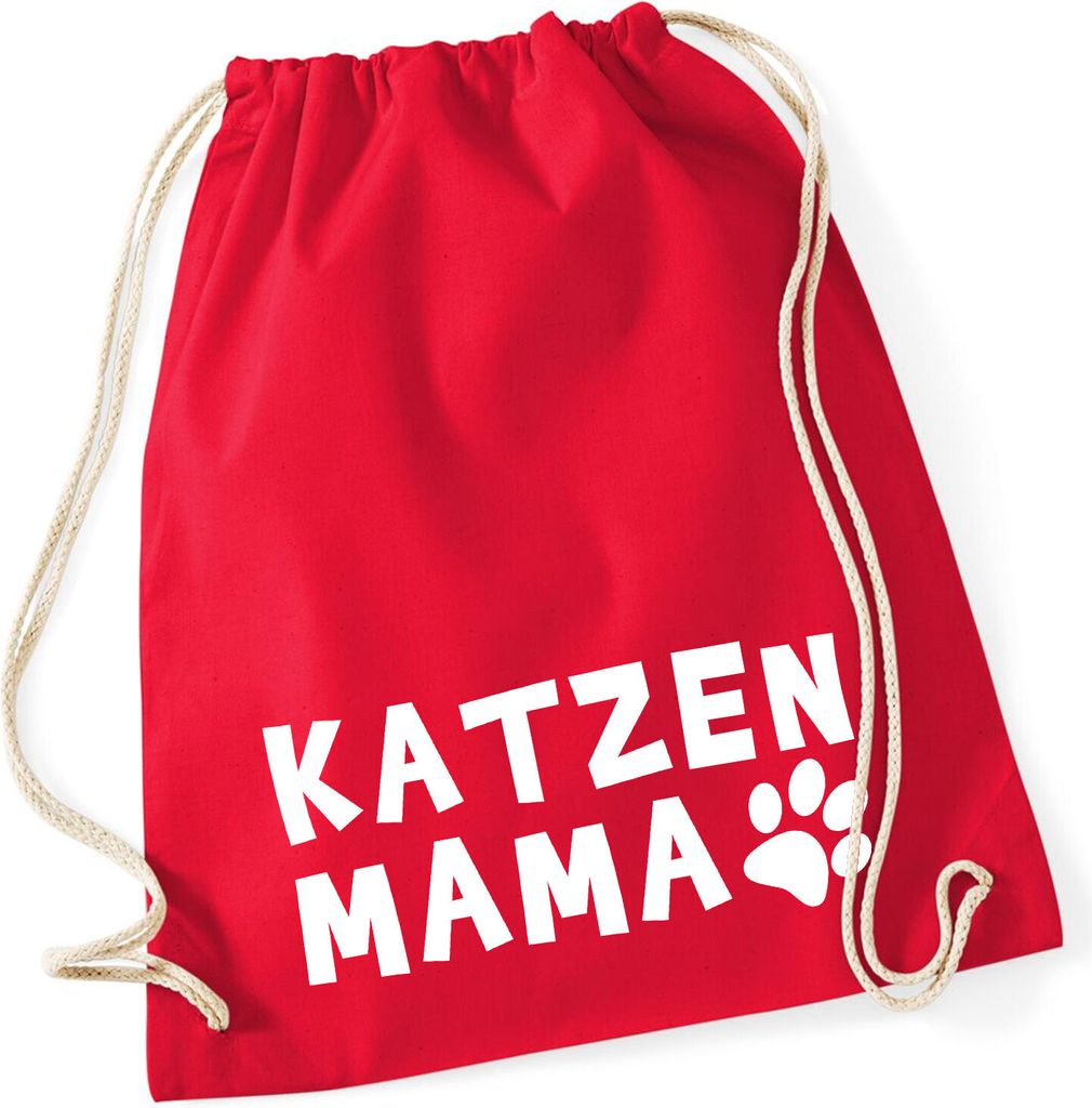 Huuraa Turnbeutel Katzenmama Tapse 12 Liter Classic Red Produktbild 