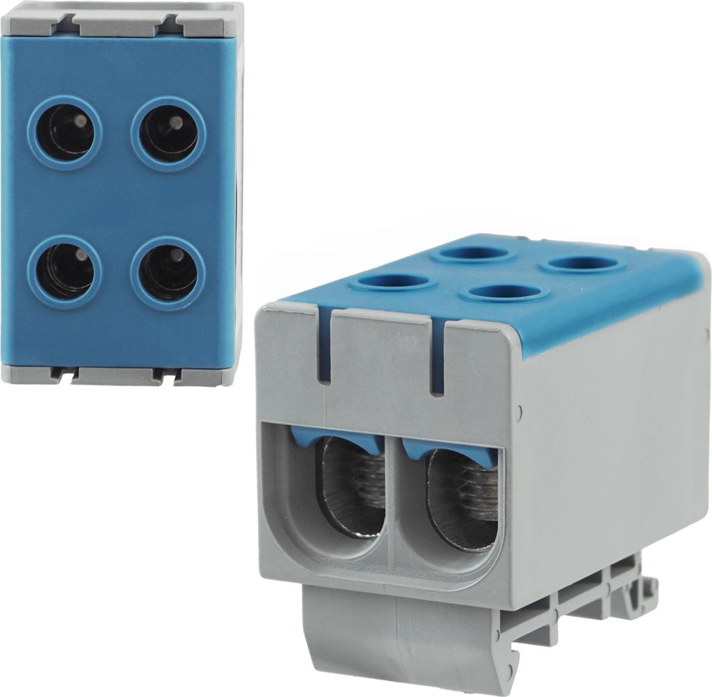 Universalklemme Hutschiene Leitungsklemme Anschlußklemme Klemmblöcke 50mm² Blau