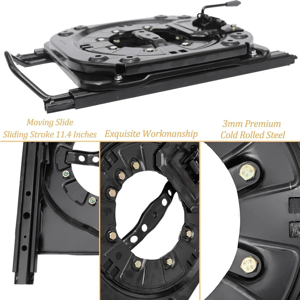 Support de Siège Pivotant pour Fourgon Aménagé - Rotation 360 et Rail - 3