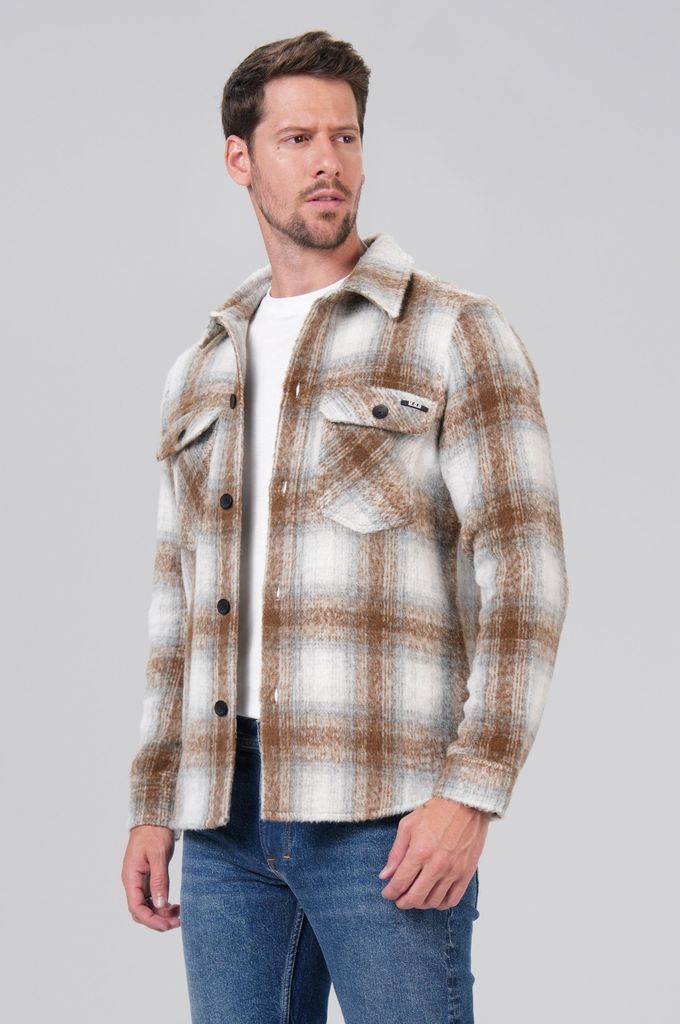 M.O.D Miracle of Denim Flanell Shirt Hemden Herren Brown Check
