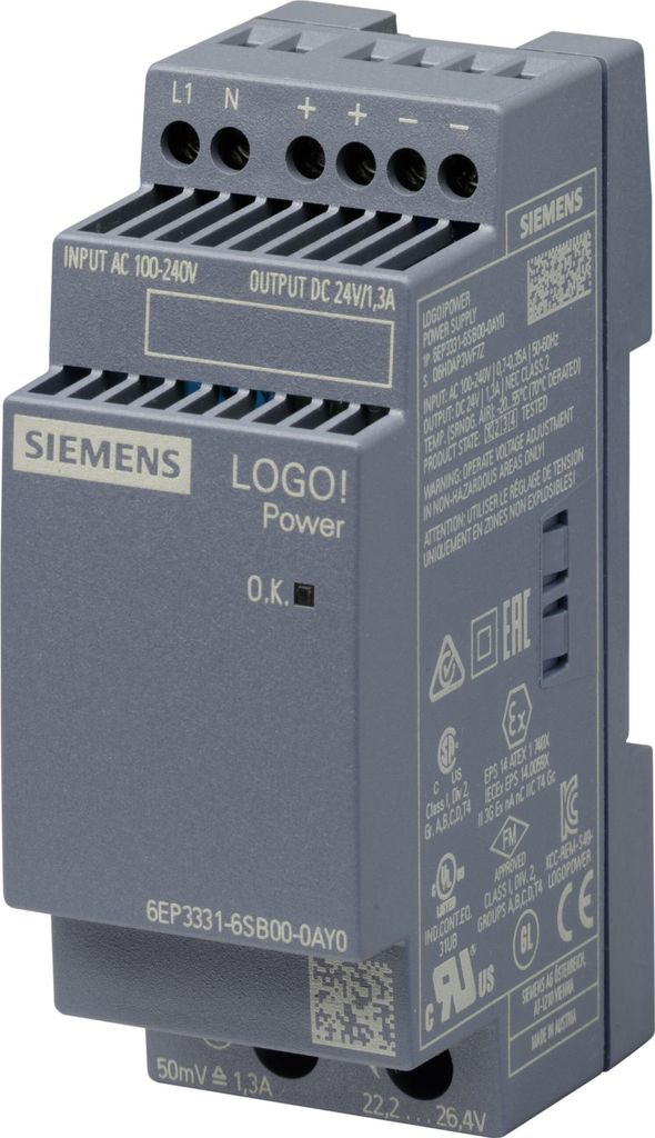 Siemens 6EP33316SB000AY0 LOGO!POWER, fuente de alimentación Imagen del producto 