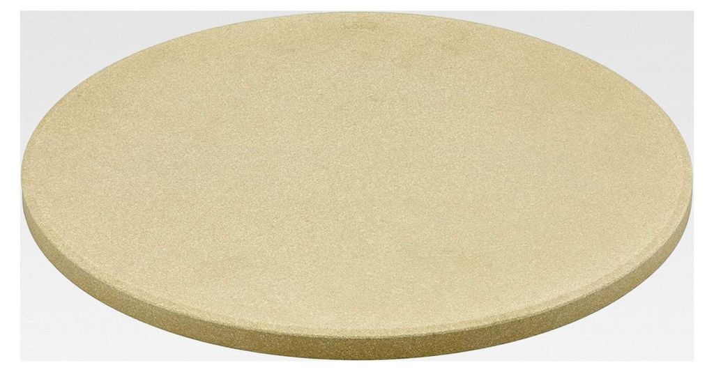 Runder Pizzastein 33 cm, Schamotte, beige