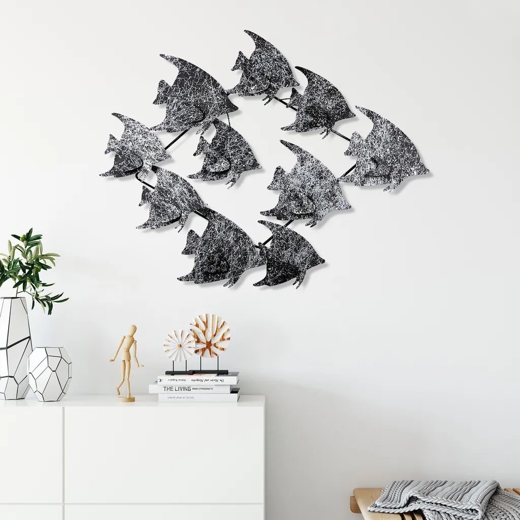 Wallity Melek v2 3 Décoration Murale Métal Multicolore 83x58 cm Design
