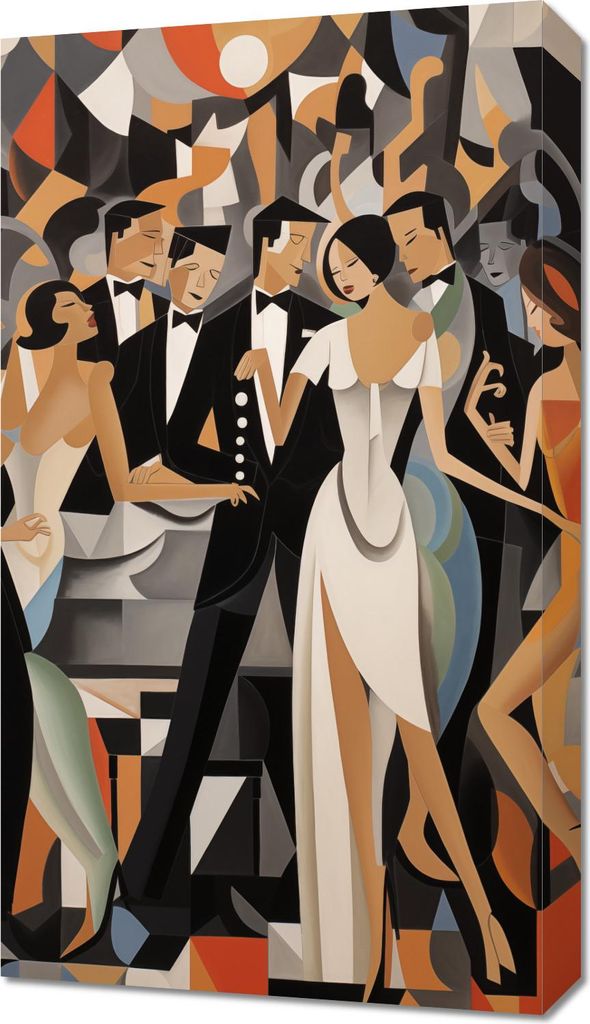 Bild 40x70cm Ball im Art Deco