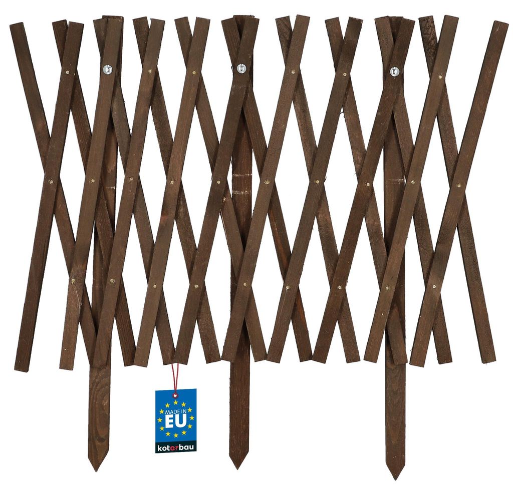 KOTARBAU® Rozťahovateľný záhradný plot z dreva, 150 x 60 Obrázok produktu 
