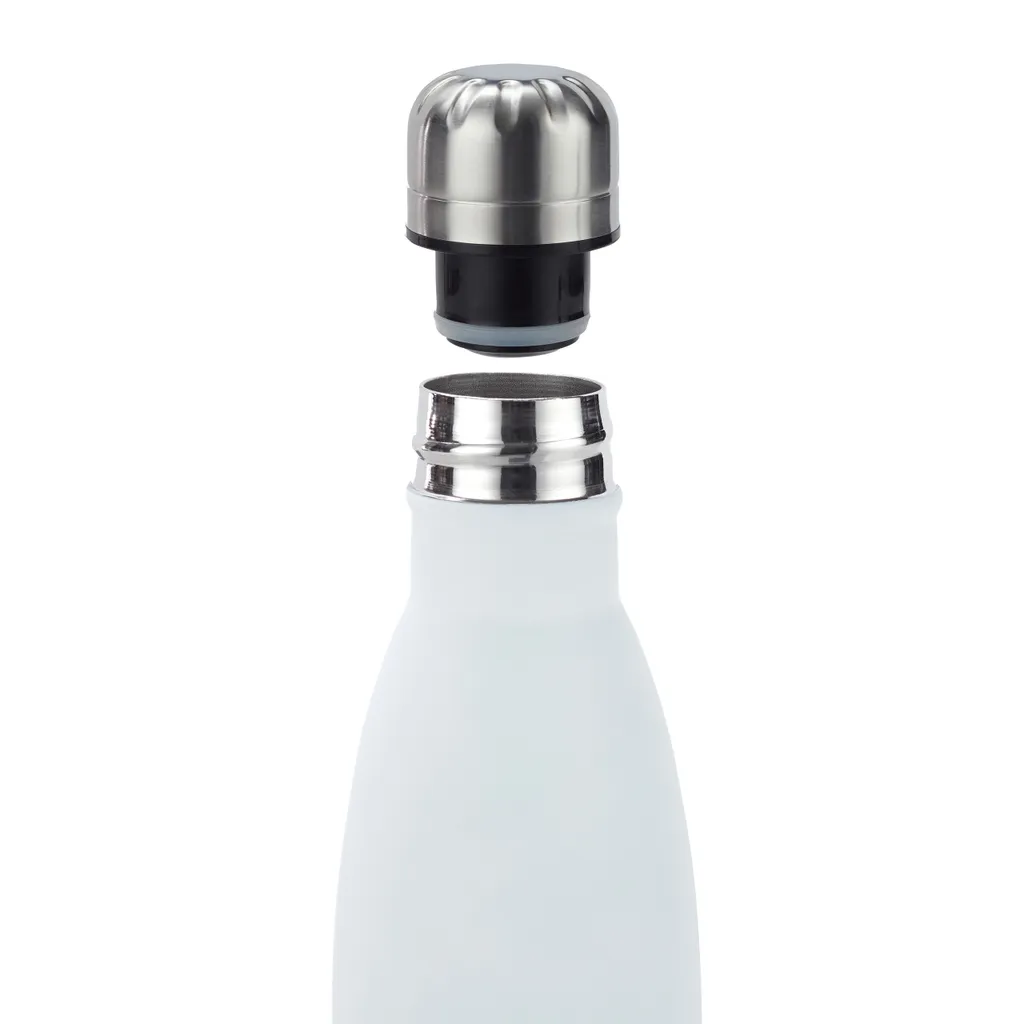 Offerta Set 3 Borracce Acciaio Relaxdays 500ml - Bianco Ecologico - 7