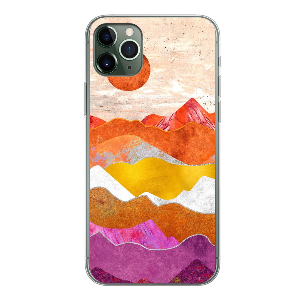 MuchoWow Handyhülle Schutzhülle Hülle für iPhone 11 Pro Max Lesbisch - Stolz - Marmor Silikon Softcase Handy Hülle - Schutz