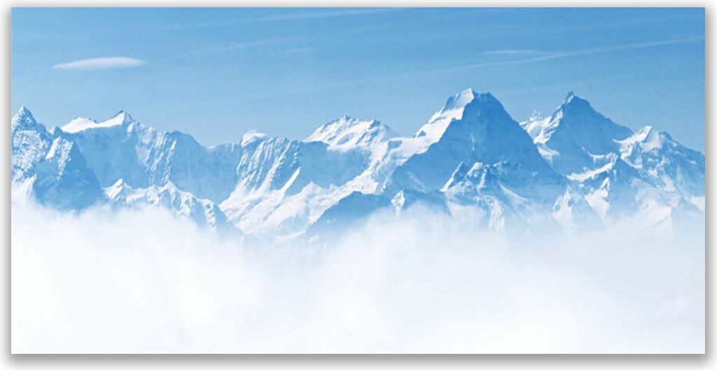Küchenrückwand aus Glas 140x70cm Spritzschutz Gebirge Nebel Landschaft