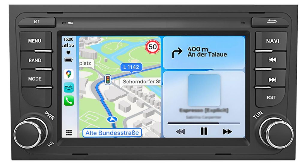 64 GB Android rádio pre Audi A4 B6 B7 2000–2009, CarPlay a Obrázok produktu 
