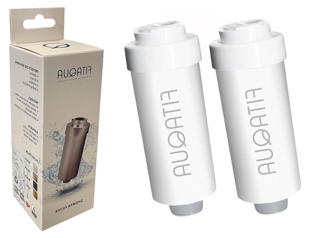 Kalkfilter für Dusche und Badewanne, 2 Stück