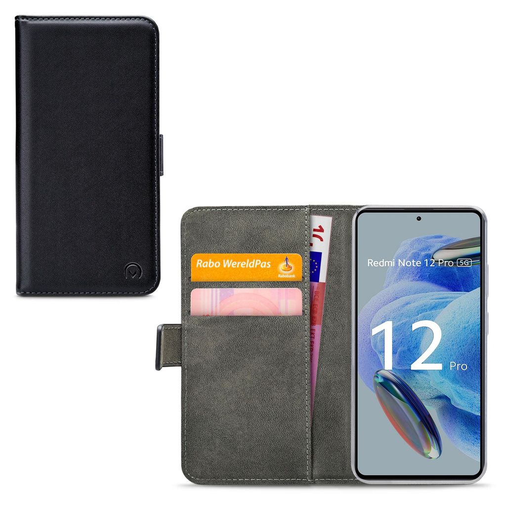 Mobilize Classic Gelly Wallet Handyhülle für Xiaomi Redmi Note 12 Pro Hülle Klapphülle Geldbörse - Schwarz